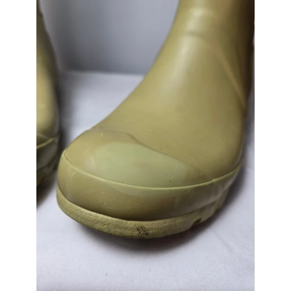 Hunter Original Tall Rain Boots Olive Green Matte Waterproof Wellington Womens 6